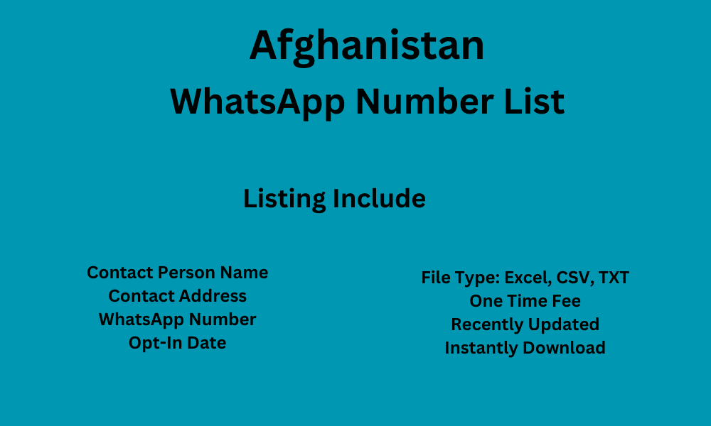 Afghanistan WhatsApp Number List