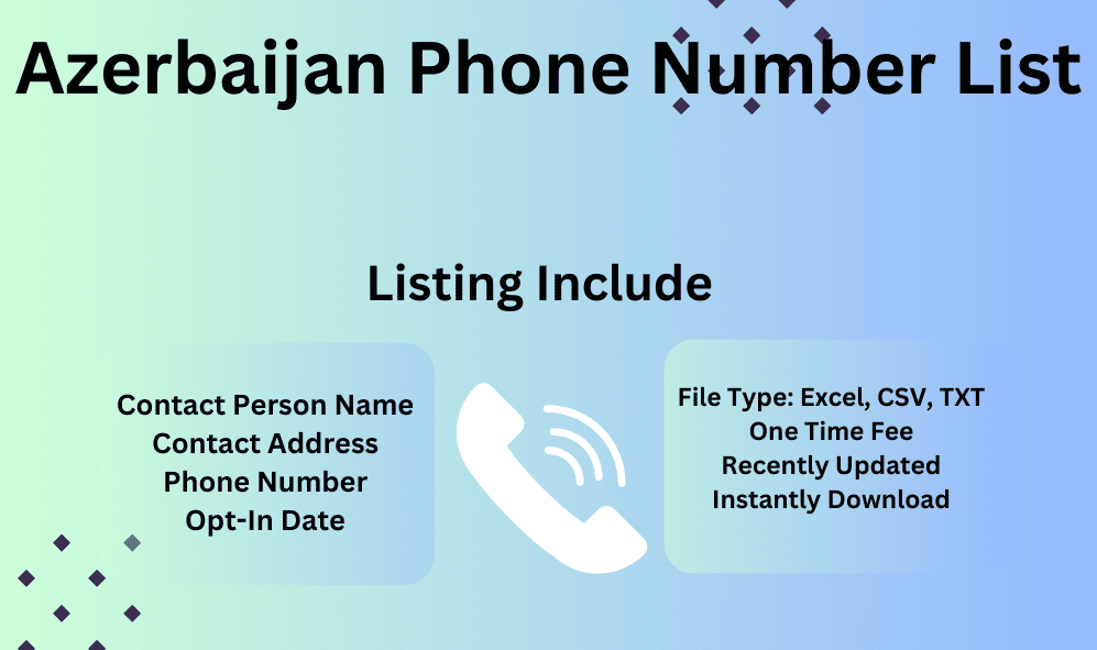 Azerbaijan Phone Number List