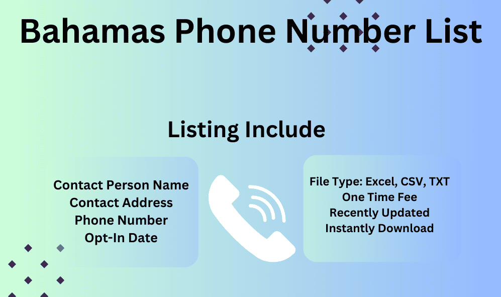 Bahamas Phone Number List