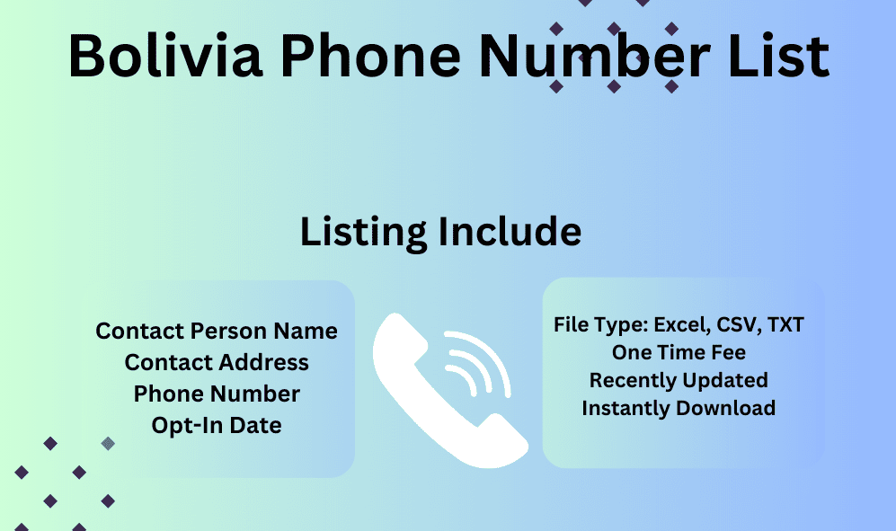 Bolivia Phone Number List