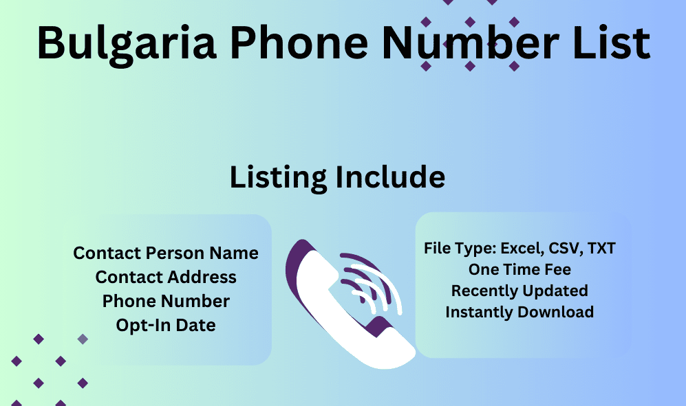 Bulgaria Phone Number List