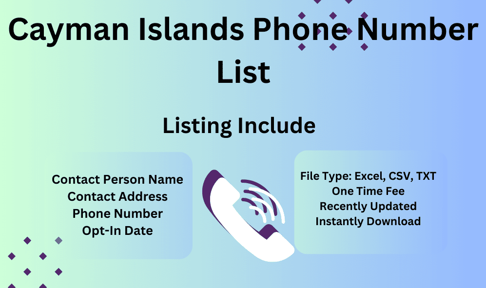 Cayman Islands Phone Number List