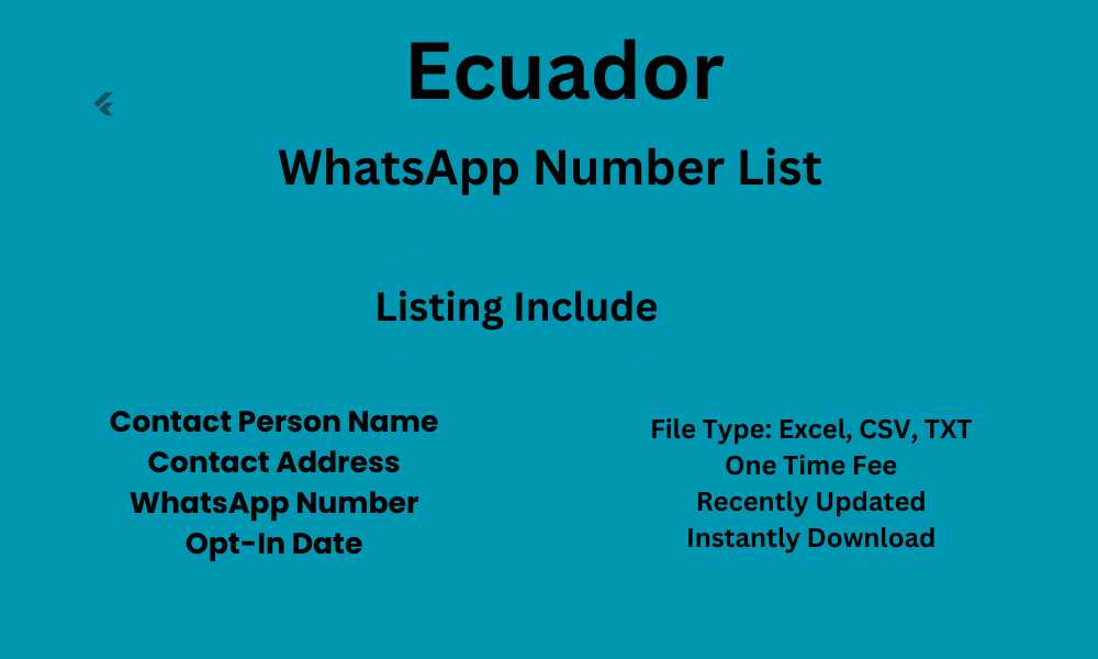 Ecuador WhatsApp Number List