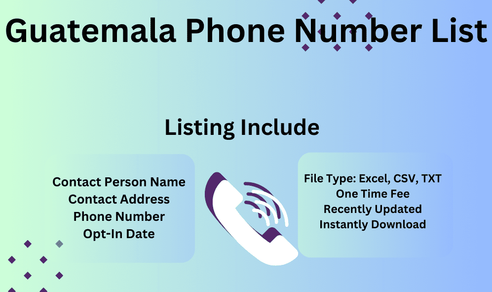 Guatemala Phone Number List