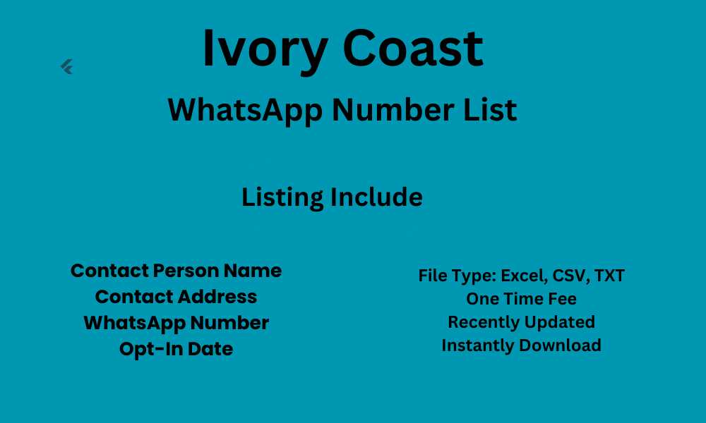 Ivory Coast WhatsApp Number List