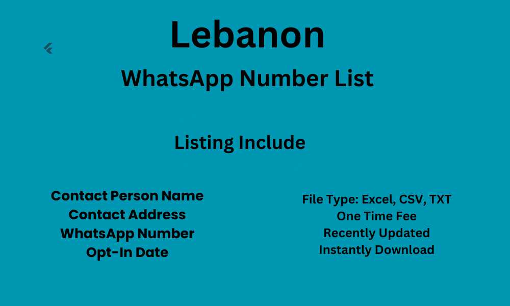 Lebanon WhatsApp Number List