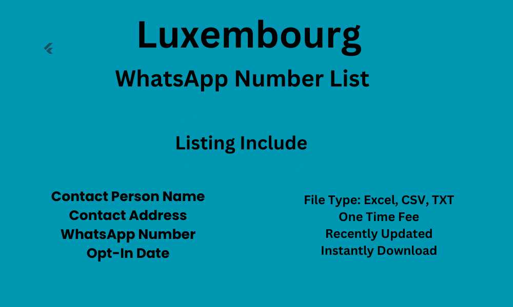 Luxembourg WhatsApp Number List