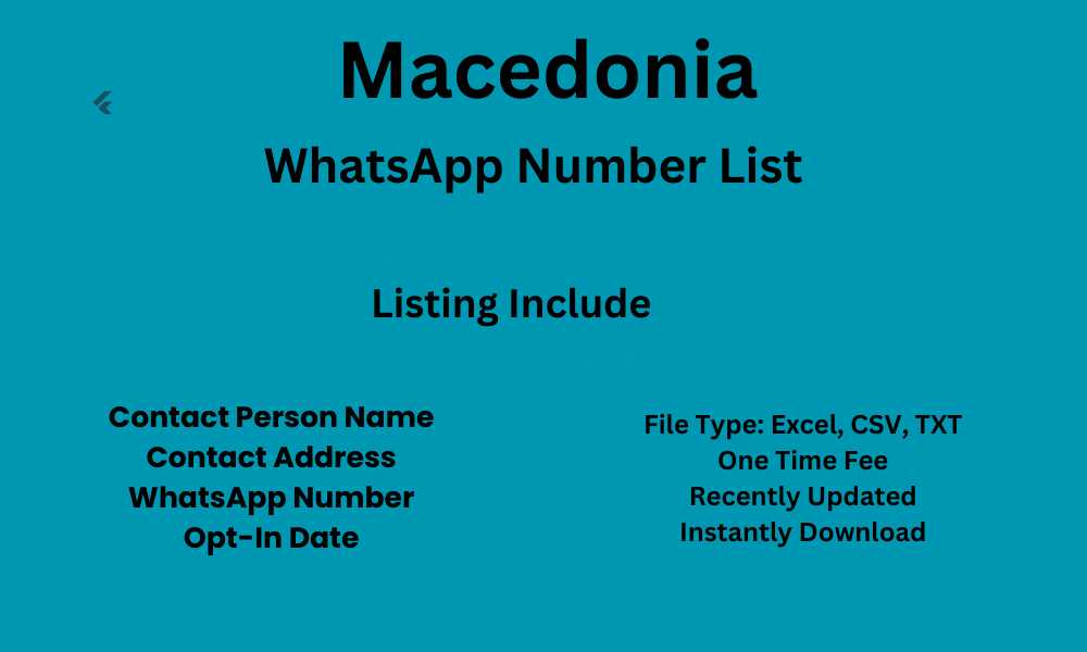 Macedonia WhatsApp Number List