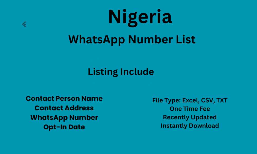 Nigeria WhatsApp Number List