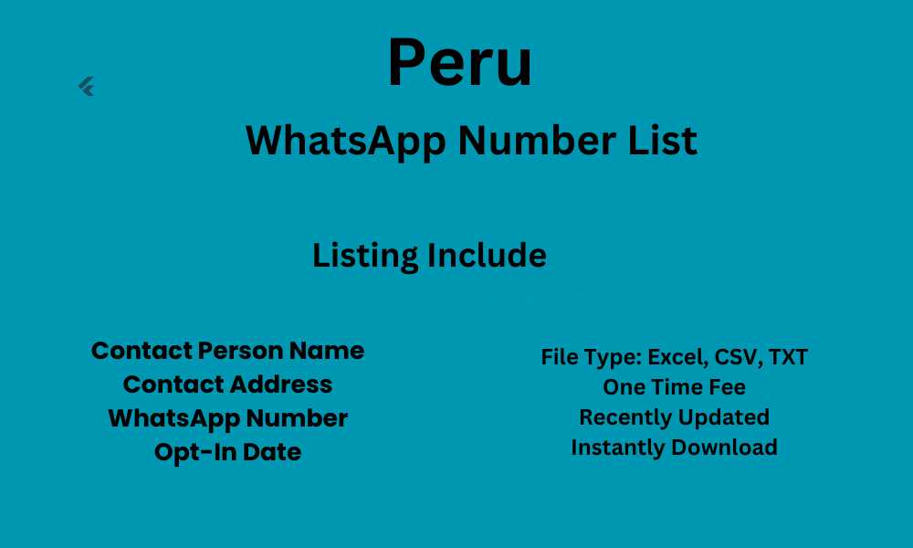 Peru WhatsApp Number List