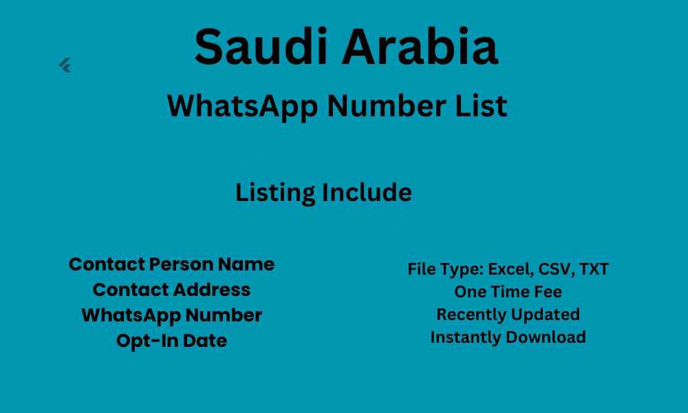 Saudi Arabia WhatsApp Number List