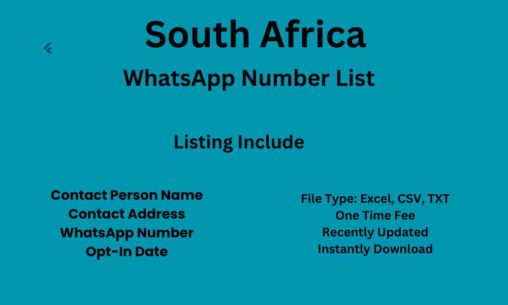 South Africa WhatsApp Number List