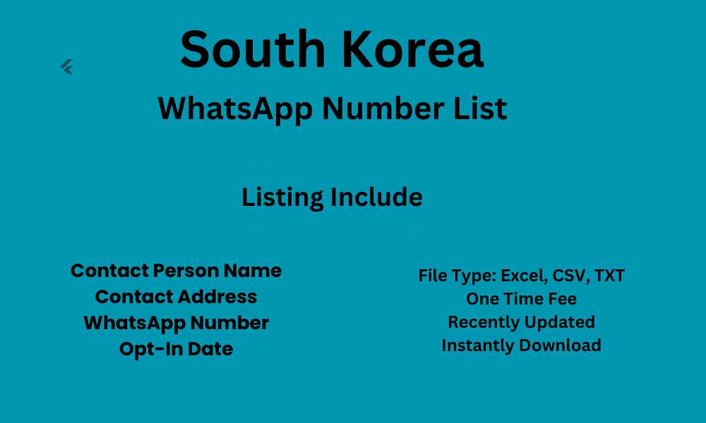 South Korea WhatsApp Number List