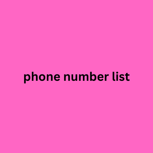 phone number list