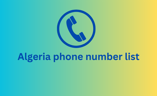 Algeria phone number list