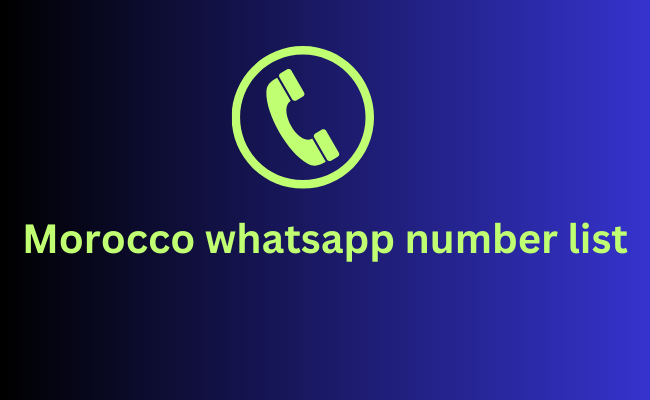 Morocco whatsapp number list