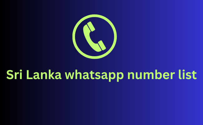 Sri Lanka whatsapp number list