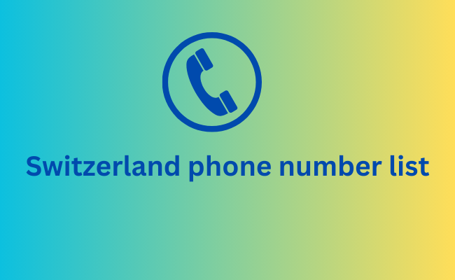 Switzerland phone number list