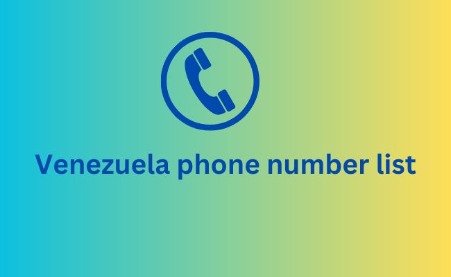 Venezuela phone number list